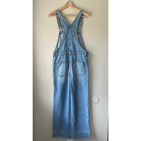 Universal Thread Wide Leg Sailor Pocket Light Wash Denim Overalls – Size 0 - Picture 5 of 7